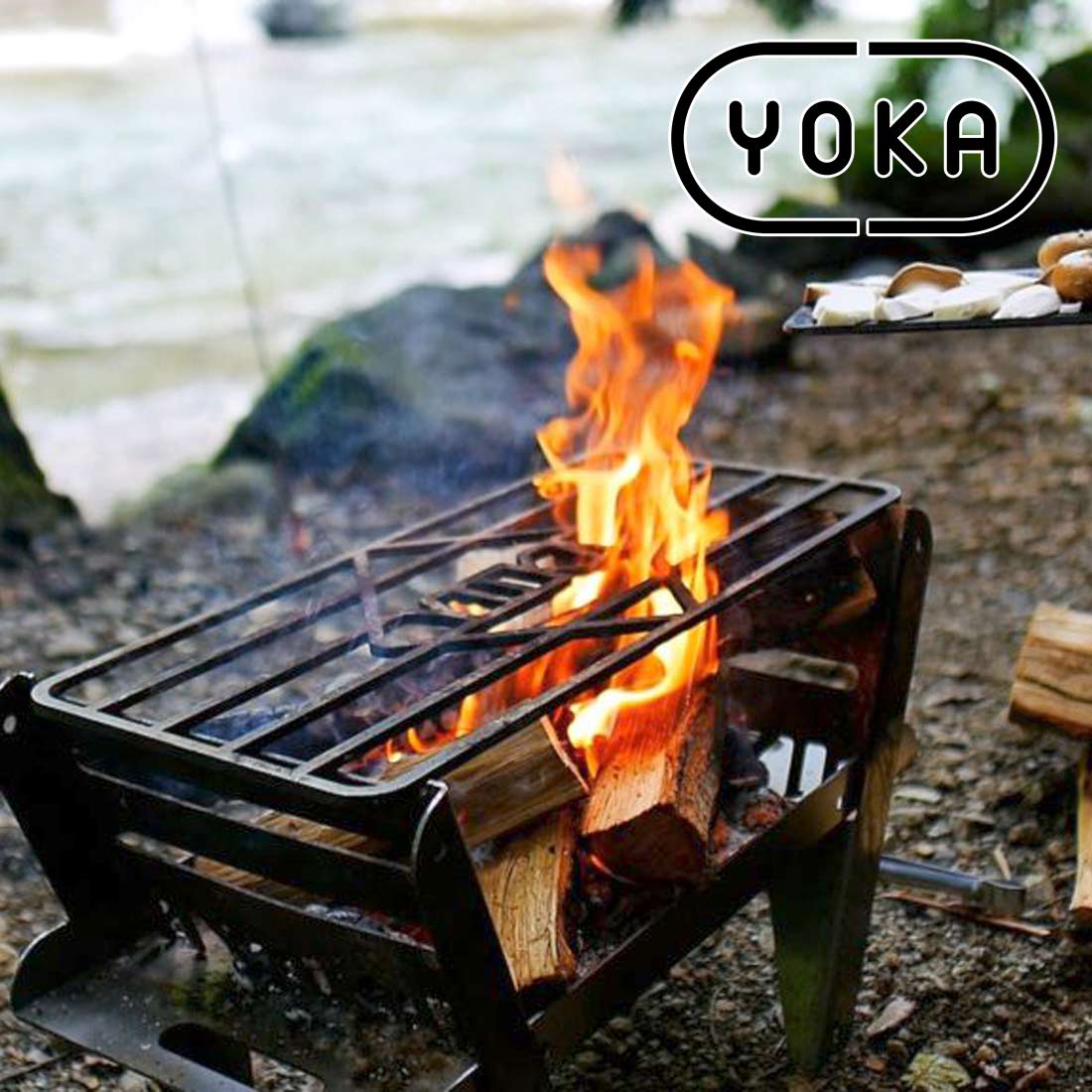 YOKA 焚き火台 COOKING FIRE PIT グリルセット - アウトドア